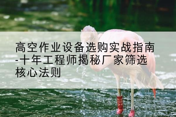 略阳剪叉式升降机厂家-高空作业设备选购实战指南-十年工程师揭秘厂家筛选核心法则